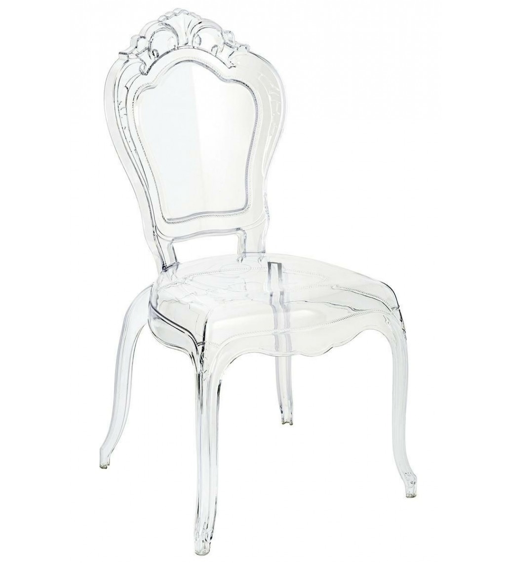 Krzesło KING ARM transparentne do salonu w stylu nowoczesnym