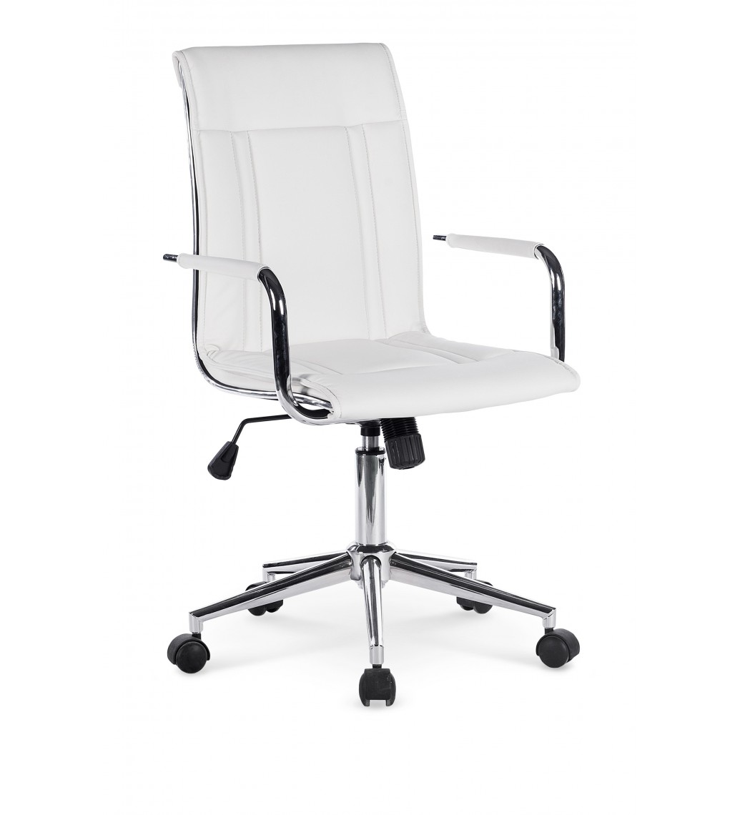 Krzesło biurowe PORTO 2 białe do biurka w stylu nowoczesnym
