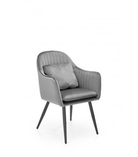 Krzesło CAREN szare do salonu w stylu nowoczesnym oraz klasyscznym