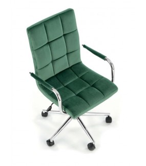 Przepiękny Fotel biurowy GONZO 4 Ciemnozielony do biura urządzonego w stylu nowoczesnym oraz klasycznym