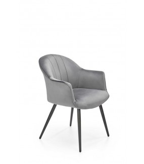 Krzesło Gerda szare do salonu w stylu nowoczesnym oraz klasycznym