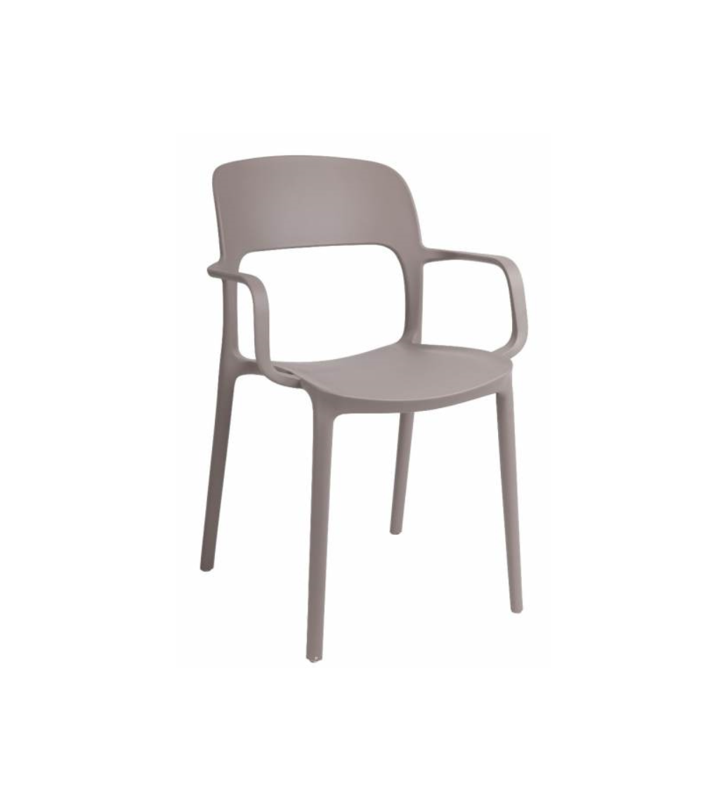Krzesło z podłokietnikami Flexi jasnoszare