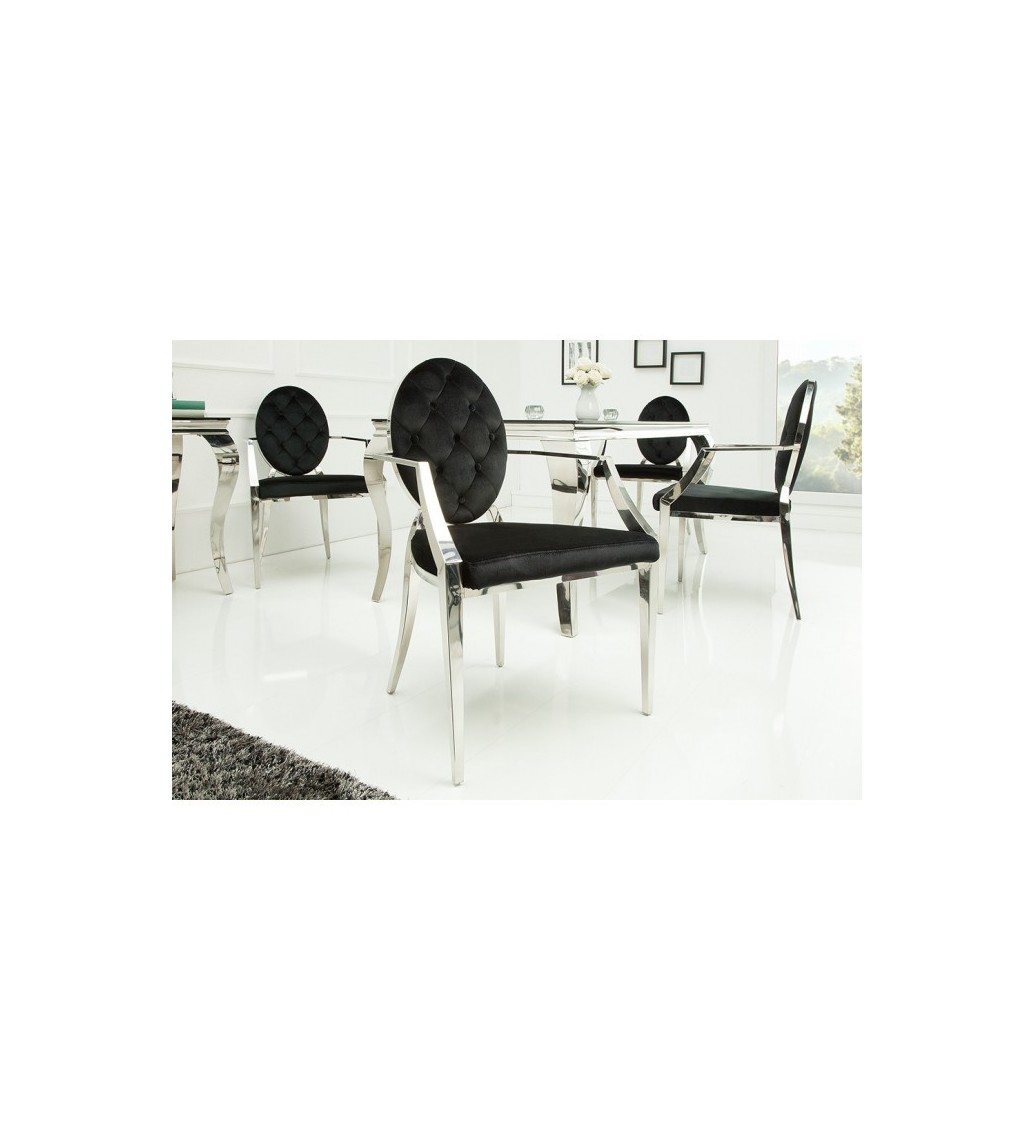 Krzesło OXANA Modern Barock Czarne